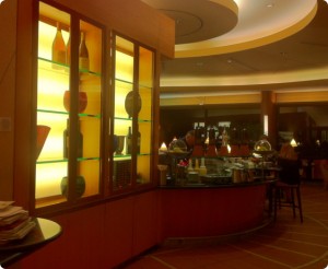 The beautiful bar at the California Grill at Disney