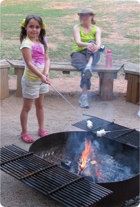 S'mores at Girl Scout camp