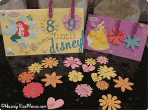 Disney countdown calendar set with Belle and Ariel