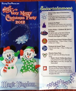 Disney World's Mickey's Very Merry Christmas Party map