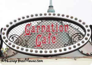 Dining with food allergies at Carnation Cafe in Disneyland