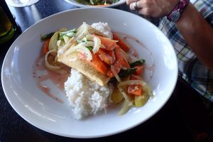 Aulani 'Ama'Ama pan fried tofu lunch